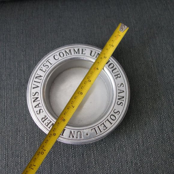 Wilton Columbia PA Pewter Plate -Un Diner Sans Vin Est Comme Un Jour Sans Soleil - Picture 6 of 9